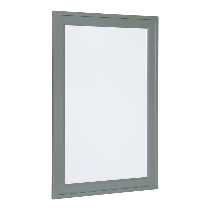 DesignOvation Bosc Decorative Framed Magnetic Dry Erase Board, Gray, 18.5x27.5 - Image 2
